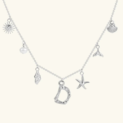 [Amore]Avaria Ocean Initial Necklace