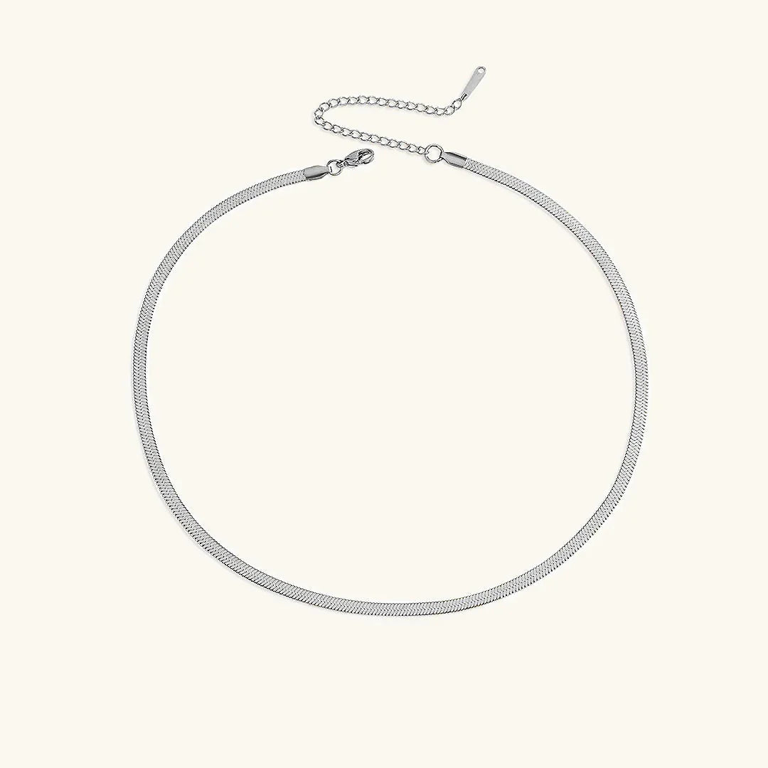 [Amore]Elizabeth Gold Herringbone Necklace