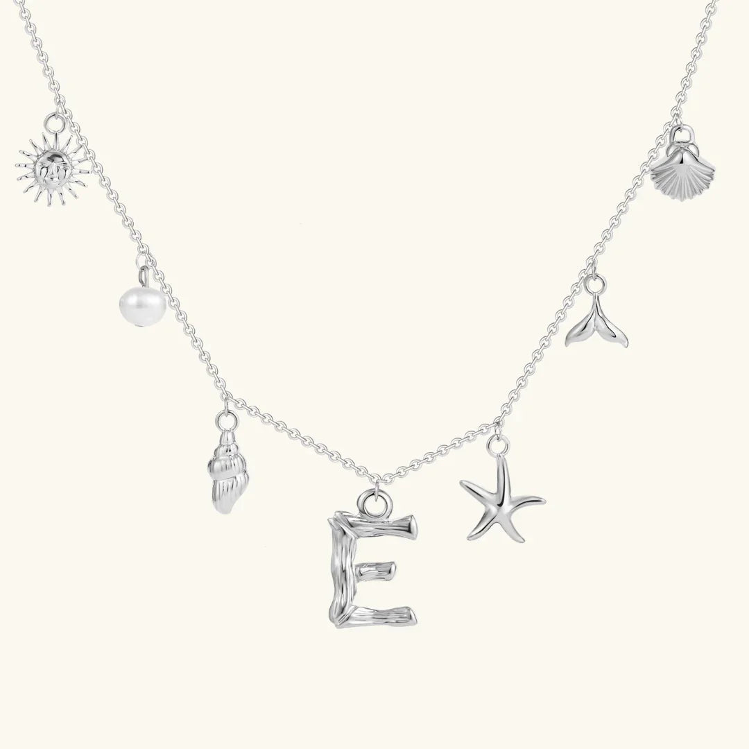 [Amore]Avaria Ocean Initial Necklace