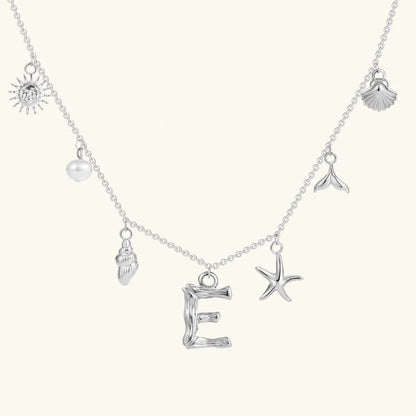 [Amore]Avaria Ocean Initial Necklace