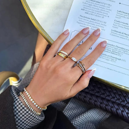 [Amore]Chastity Diamond Ring Stack