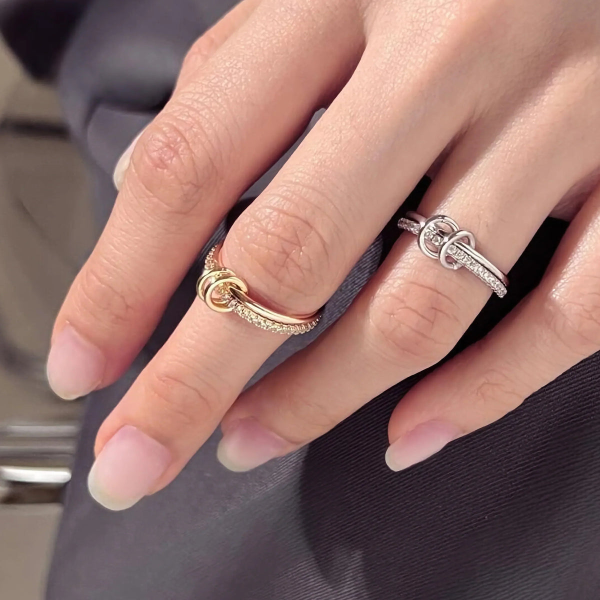[Amore]Adela Stacked Diamond Ring