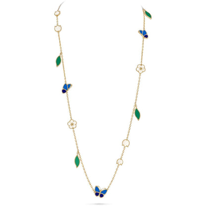 [Amore]LUCKY SPRING BUTTERFLY 15 FLOWER NECKLACE