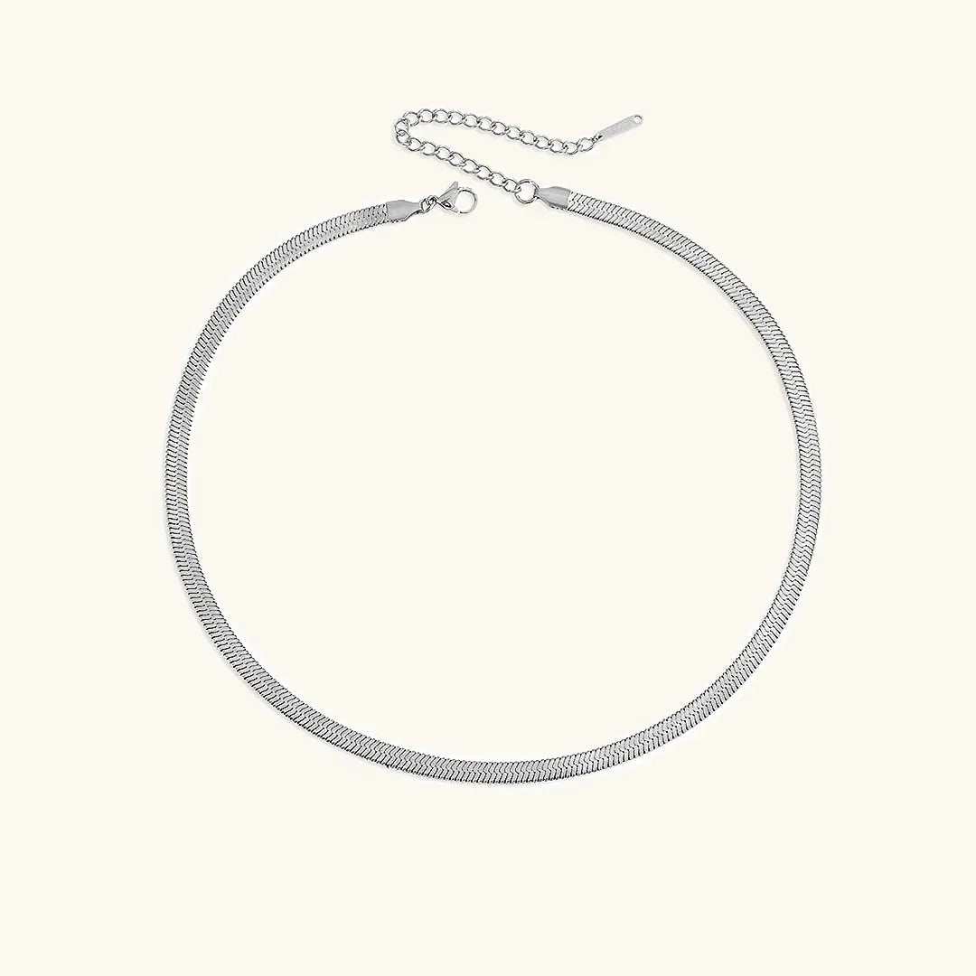 [Amore]Elizabeth Gold Herringbone Necklace