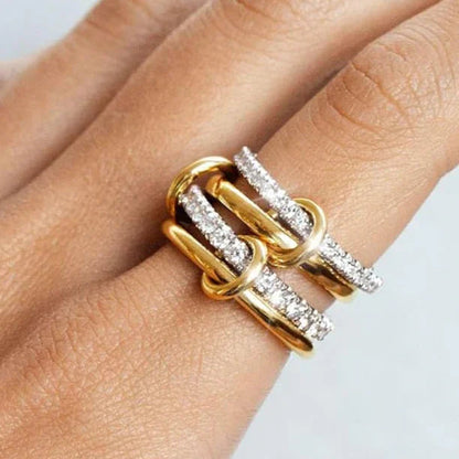 [Amore]Juno Stacked Diamond Ring