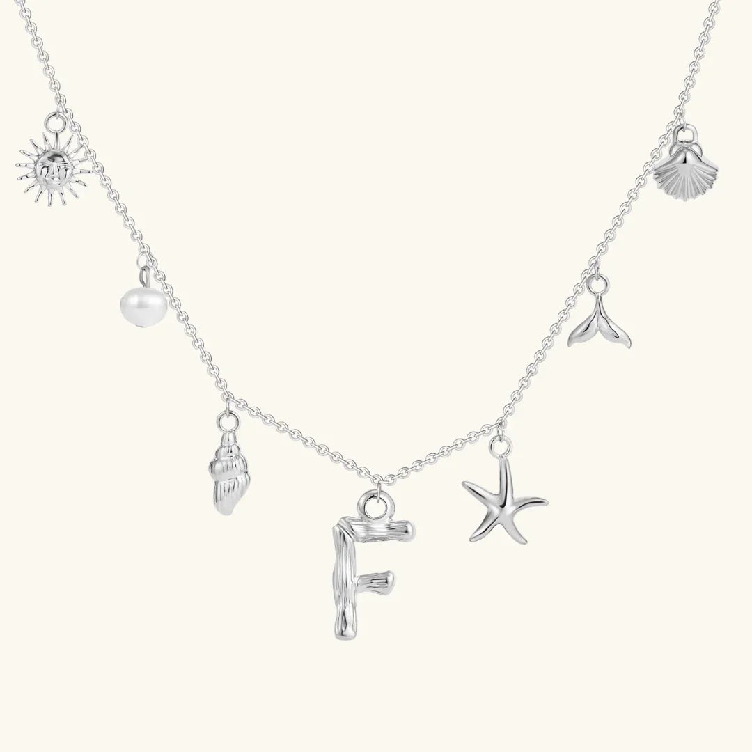 [Amore]Avaria Ocean Initial Necklace