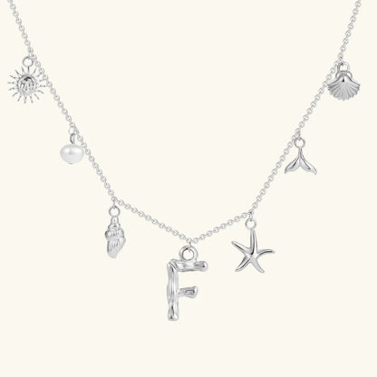 [Amore]Avaria Ocean Initial Necklace