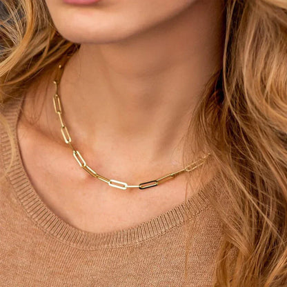 [Amore]Amber Gold Chain Necklace