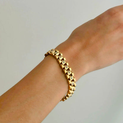 [Amore]Gold Watchband Bracelet