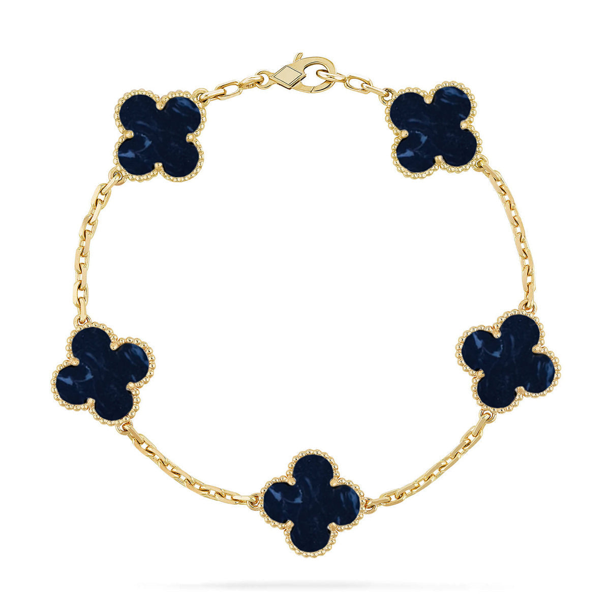 [Amore]LUCKY CLOVER 5-MOTIF BRACELET - PIETERSITE COLLECTION