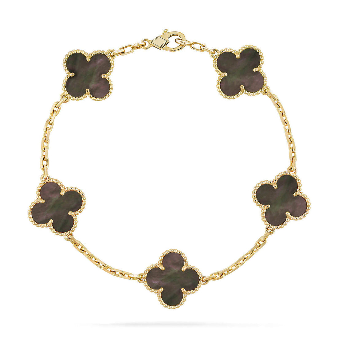 [Amore]LUCKY CLOVER 5-MOTIF BRACELET - GREY MOTHER-OF-PEARL COLLECTION