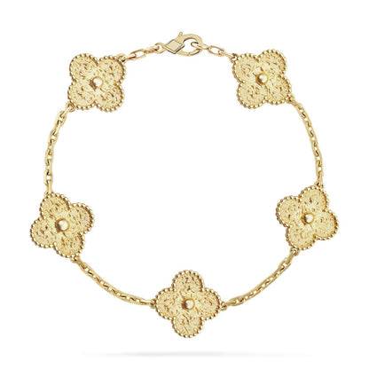 [Amore]LUCKY CLOVER 5-MOTIF BRACELET - BRONZING