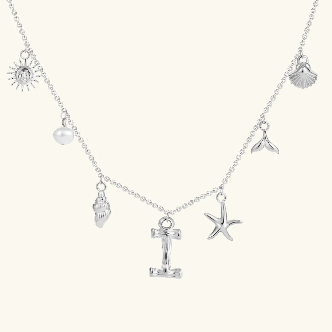 [Amore]Avaria Ocean Initial Necklace