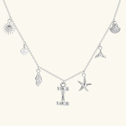 [Amore]Avaria Ocean Initial Necklace