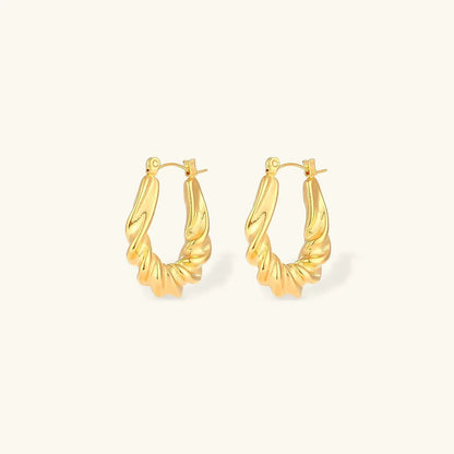 [Amore]Adaline Twist Hoop Earrings