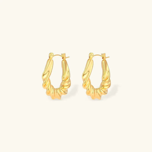 [Amore]Adaline Twist Hoop Earrings