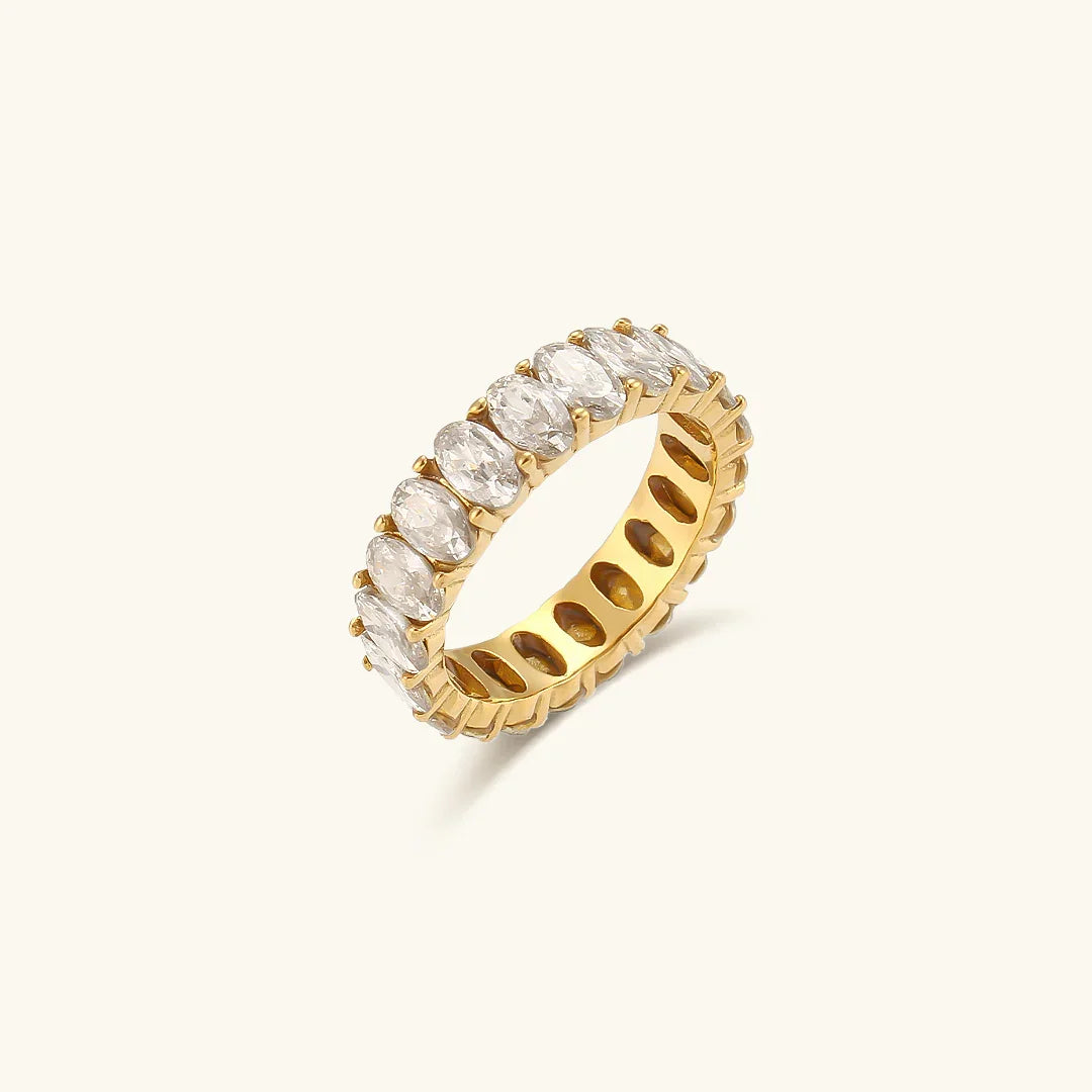 [Amore]Antoinette Diamond Simulant Gold Ring