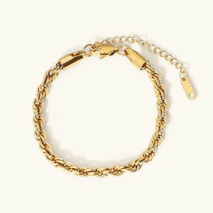 [Amore]Clara Rope Chain Gold Bracelet