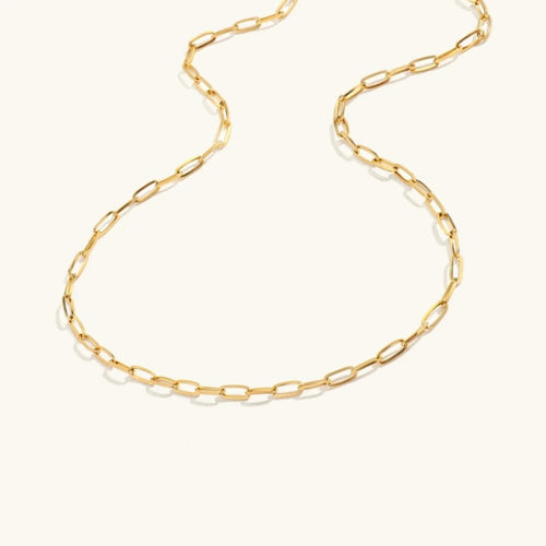 [Amore]Amber Gold Chain Necklace
