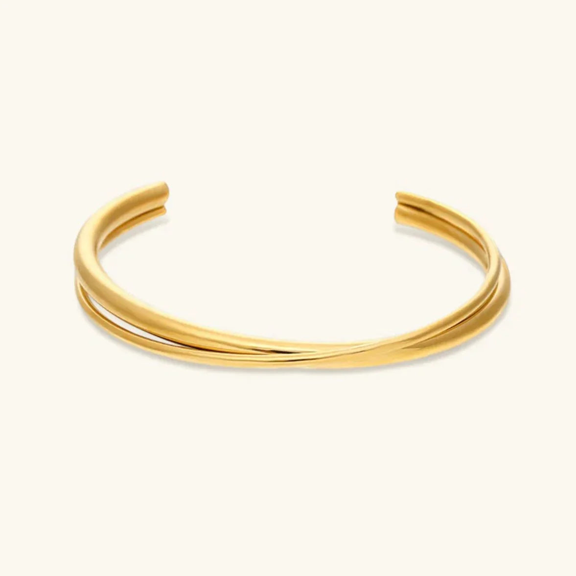 [Amore]Rianne Layered Gold Bangle