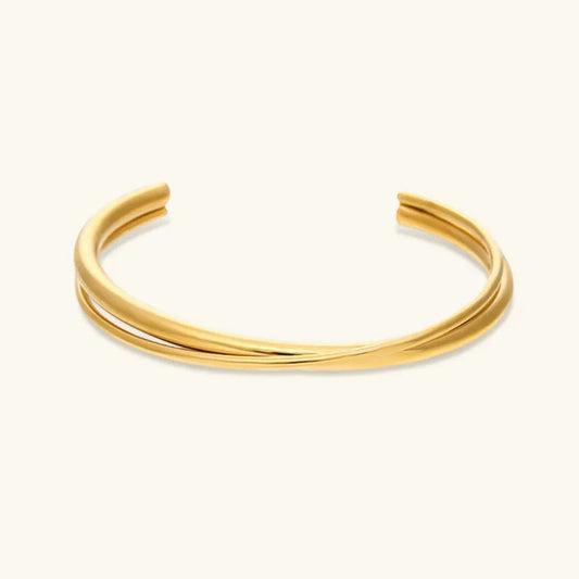 [Amore]Rianne Layered Gold Bangle