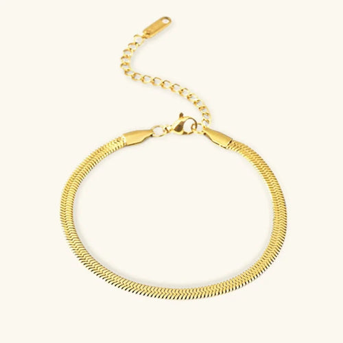 [Amore]Ellaine Gold Herringbone Bracelet