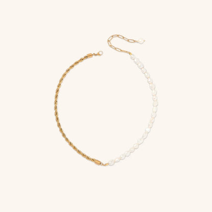 [Amore]Dualia Gold Pearl Necklace