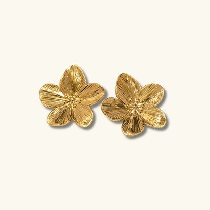 [Amore]Allysa Flower Gold Earrings