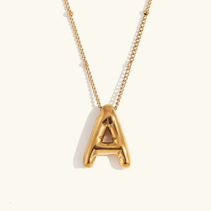 [Amore]Balloon Gold Initial Necklace