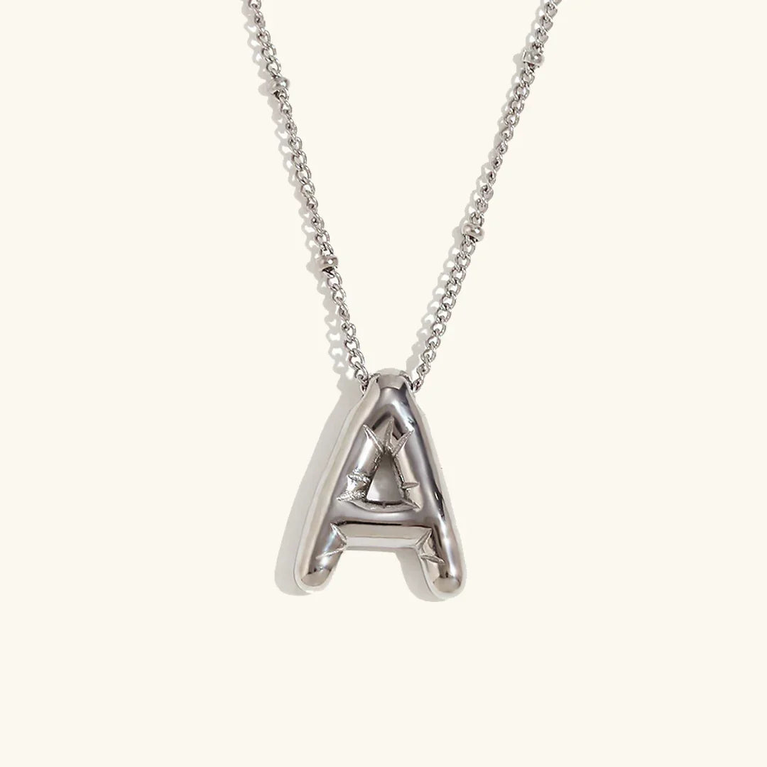[Amore]Balloon Gold Initial Necklace