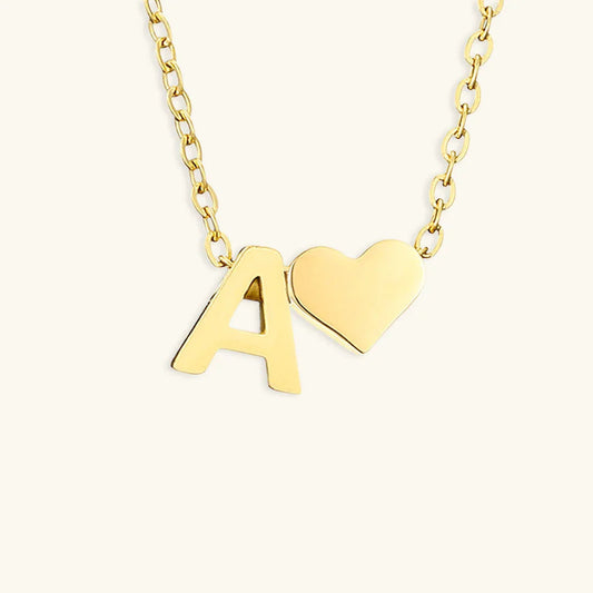 [Amore]Ria Initial Letter Gold Necklace