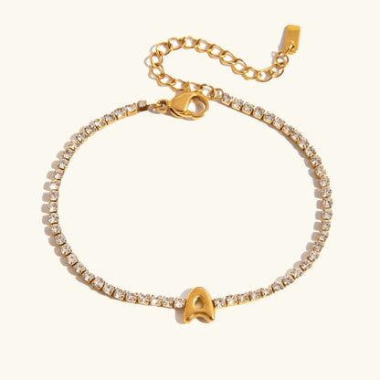 [Amore]Avaria Bubble Letter Tennis Bracelet