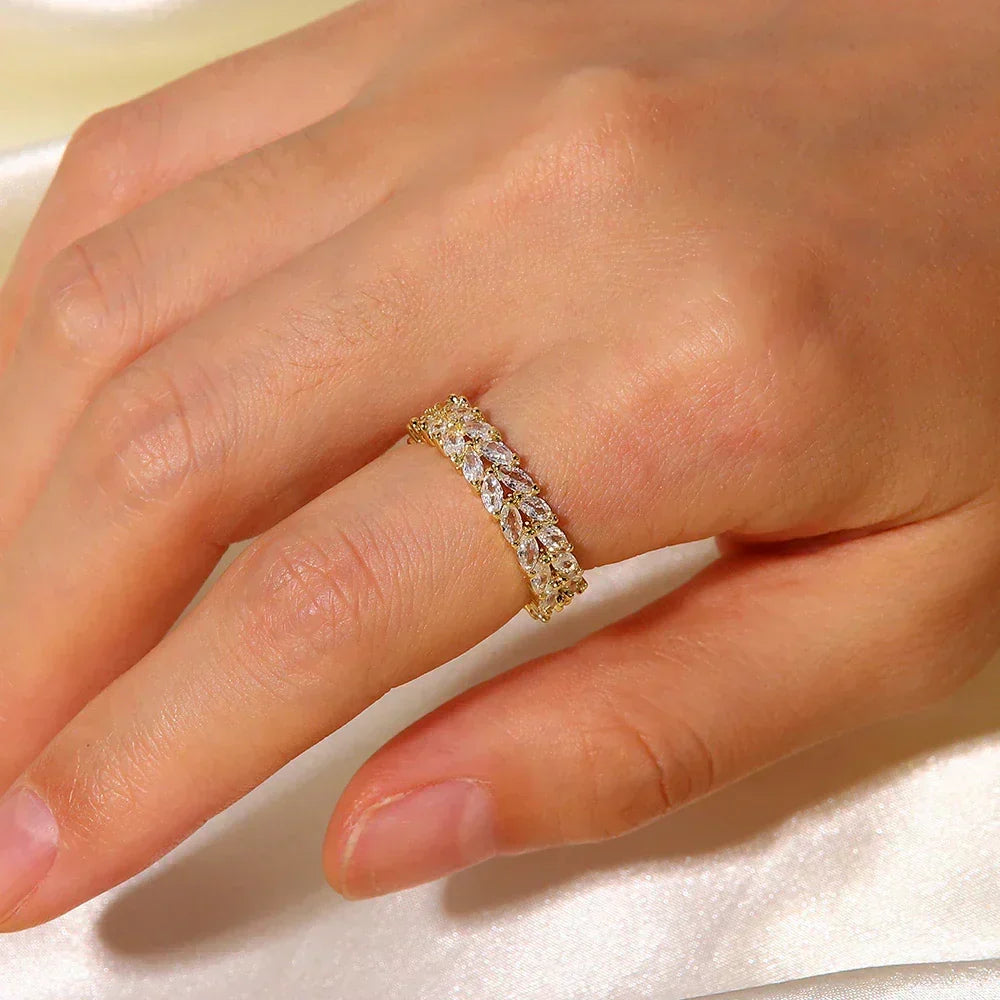 [Amore]Clarisse Patterned Gold Ring