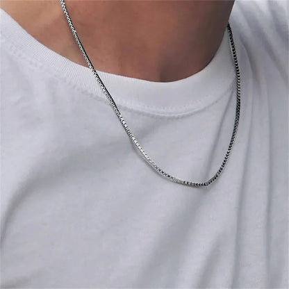 [Amore]Danica Box Chain Gold Necklace