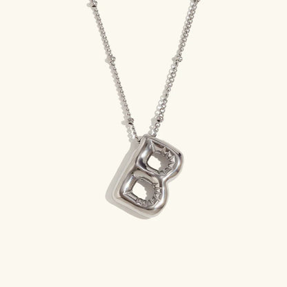 [Amore]Balloon Gold Initial Necklace