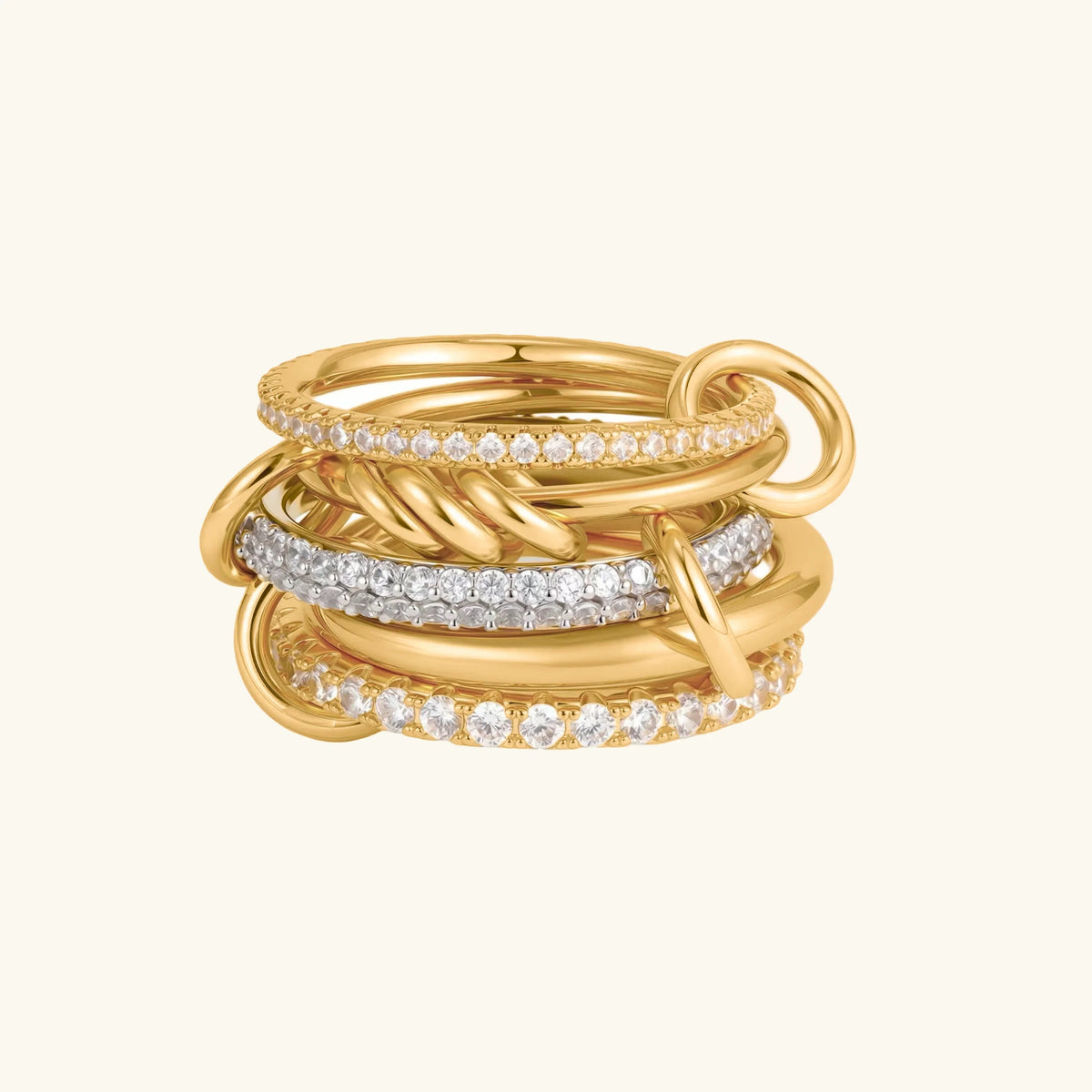 [Amore]Blaise Stacked Diamond Ring