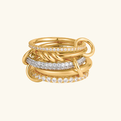 [Amore]Blaise Stacked Diamond Ring