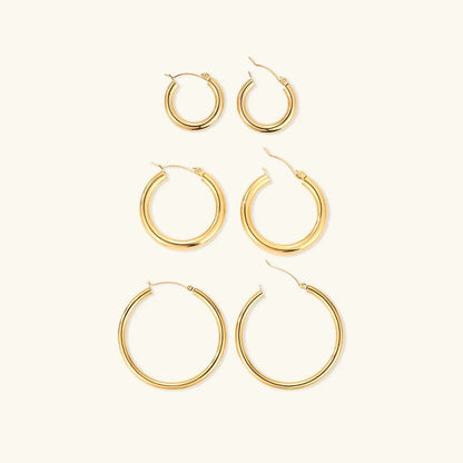 [Amore]Broad Round Hoops