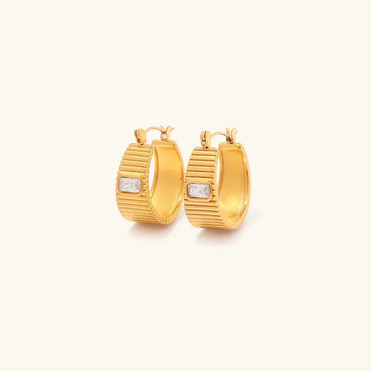 [Amore]Carole Gold Hoop Earrings