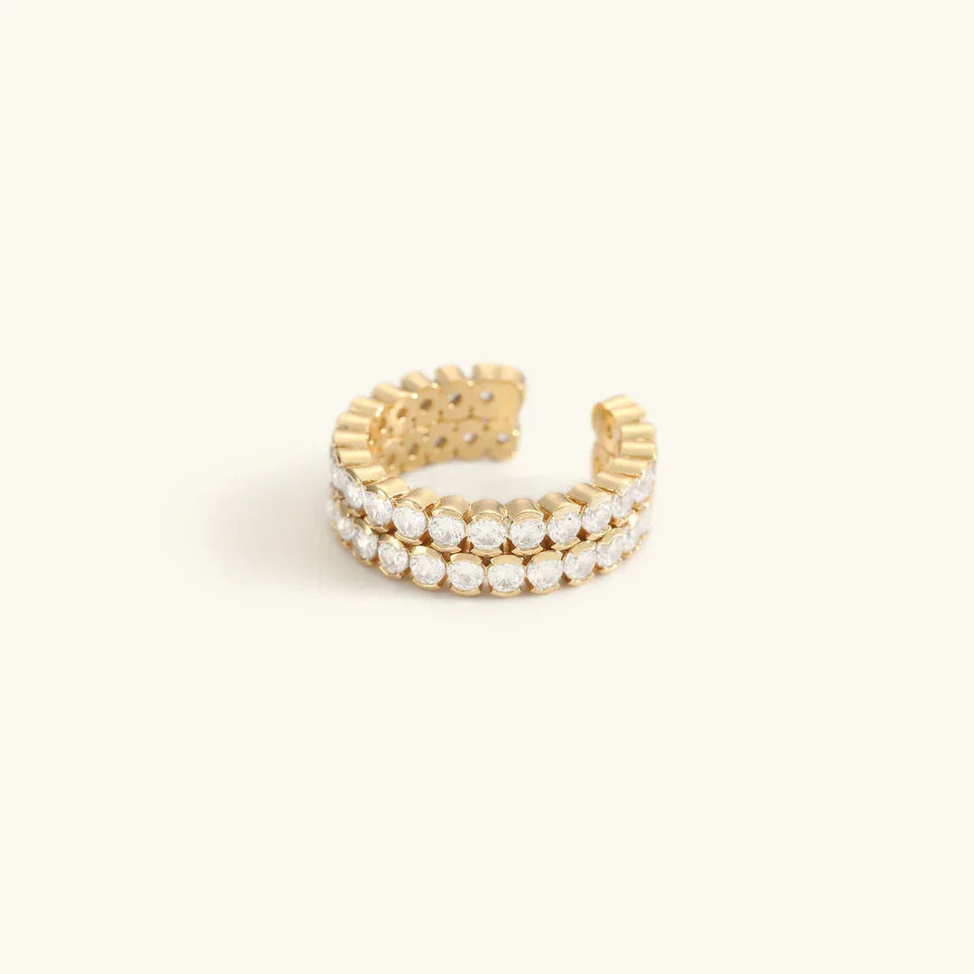 [Amore]Cassandra Studded Gold Ring