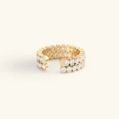 [Amore]Cassandra Studded Gold Ring