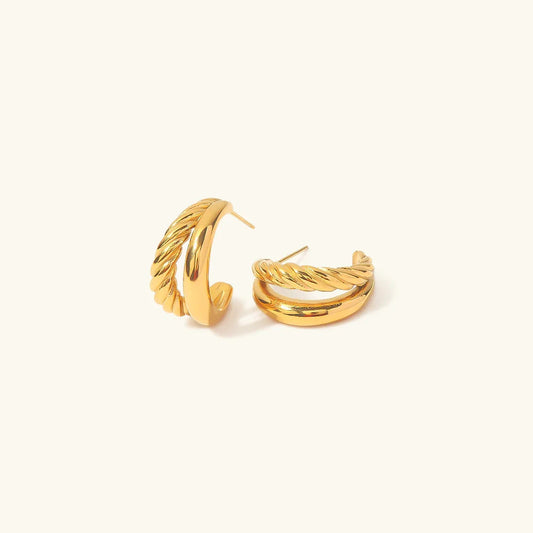 [Amore]Cecilia Layered Earrings