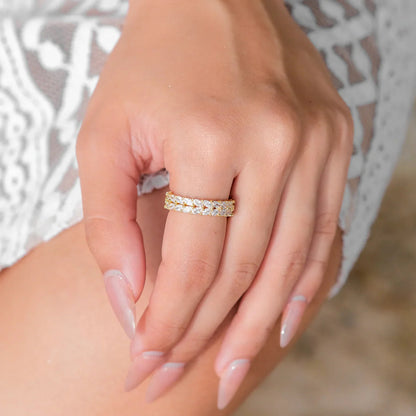 [Amore]Clarisse Patterned Gold Ring