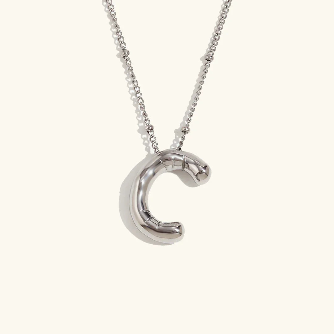 [Amore]Balloon Gold Initial Necklace