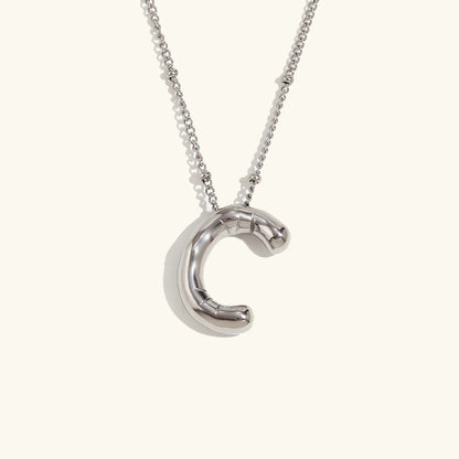 [Amore]Balloon Gold Initial Necklace