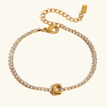[Amore]Avaria Bubble Letter Tennis Bracelet