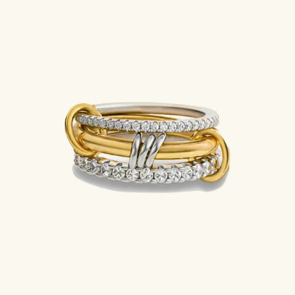 [Amore]Cosette Stacked Diamond Ring