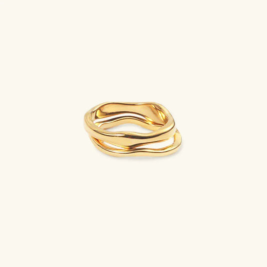 [Amore]Dianne Gold Stacker Ring