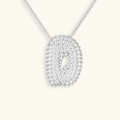 [Amore]Bubble Initial Diamond Necklace