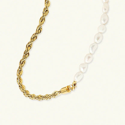 [Amore]Dualia Gold Pearl Necklace